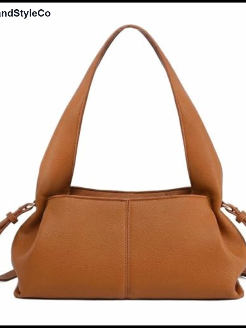 Soft Faux Leather Hobo Dumpling Handbag Lightweight Versatile Shoulder Bag